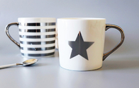 Silver Gold Custom Coffee Mugs / Couples Printing Personalized Coffee Mugs